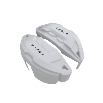 Tesla Caliper Covers – White Color – Custom Fit