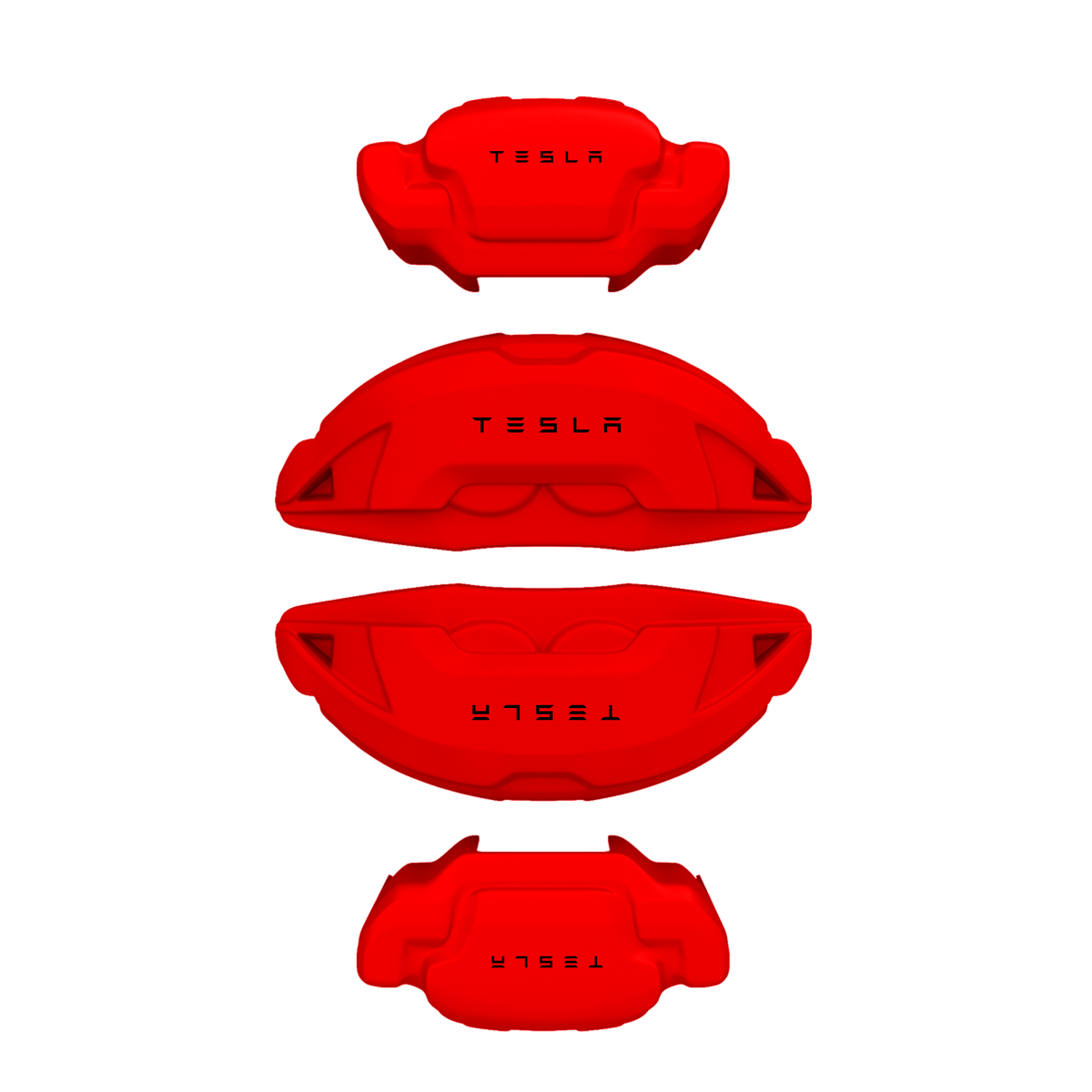 Tesla Caliper Covers – Red Color – Custom Fit