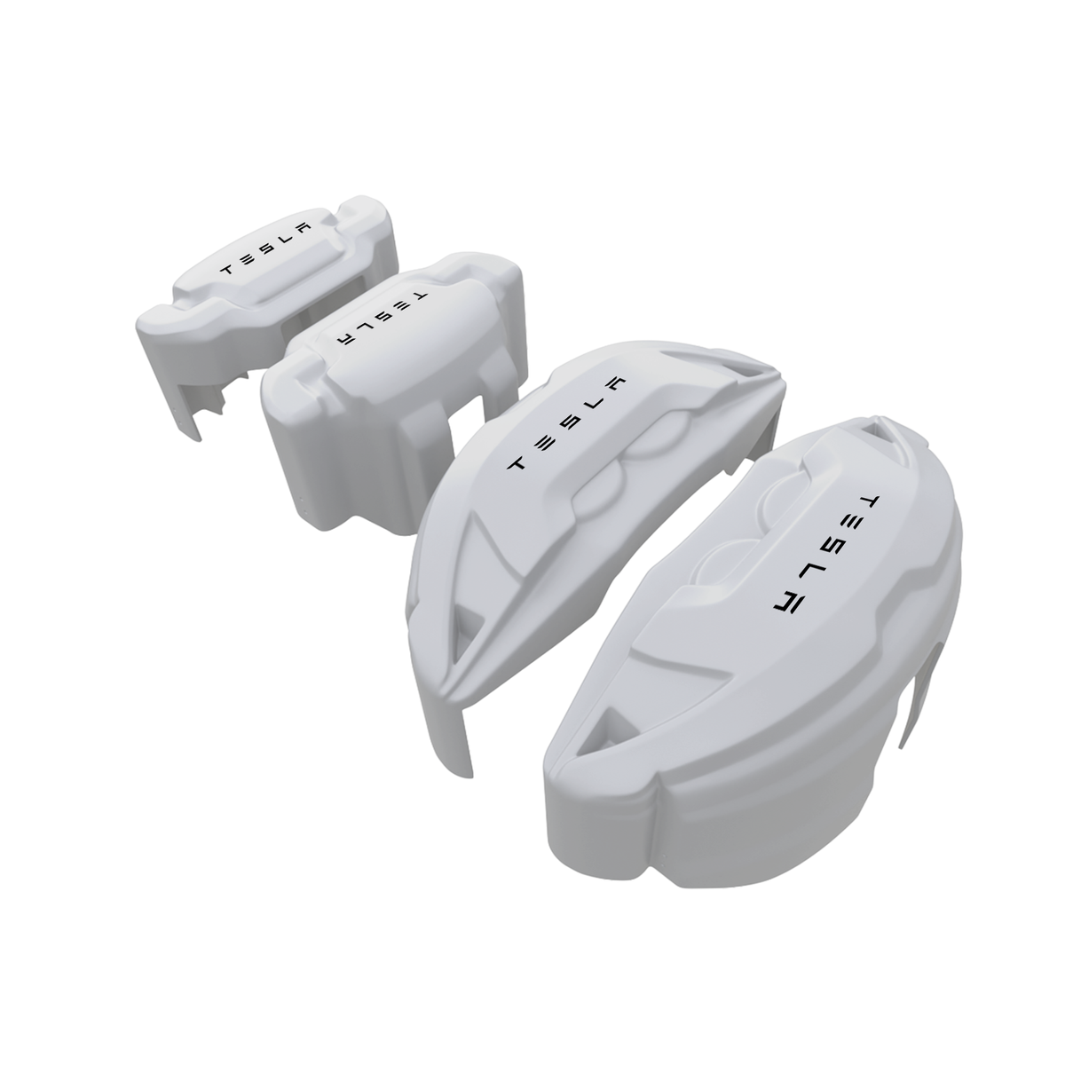 Tesla Caliper Covers – White Color – Custom Fit